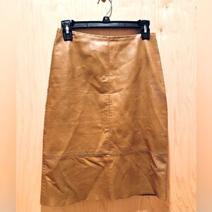 Vintage Banana Republic Camel Leather Skirt
